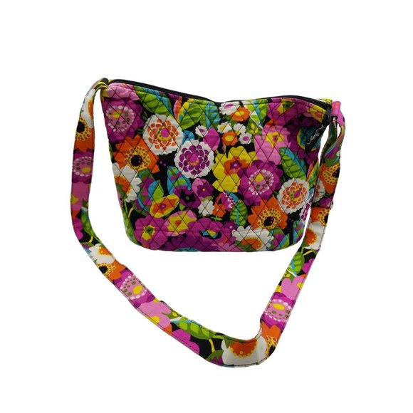 Vera Bradley Purse Va Va Bloom Colorful Floral Print Fabric Quilted Cross Body - Picture 8 of 15